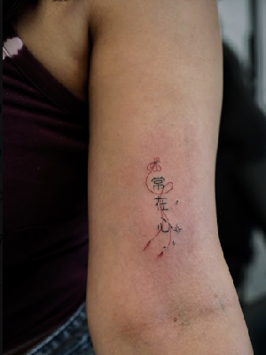 custom colour tattoo japanese letteriong text tattoo at screamzonetattoo best tattoo shop in ghatkopar mumbai