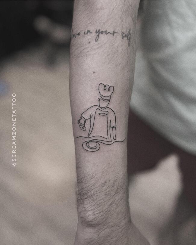 Fine Line Eagle Nature tattoo, Screamzonetattoo tattoo studio in Mumbai