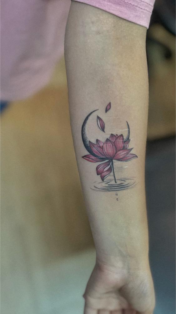 Flower Colour tattoo, Screamzonetattoo tattoo studio in Mumbai