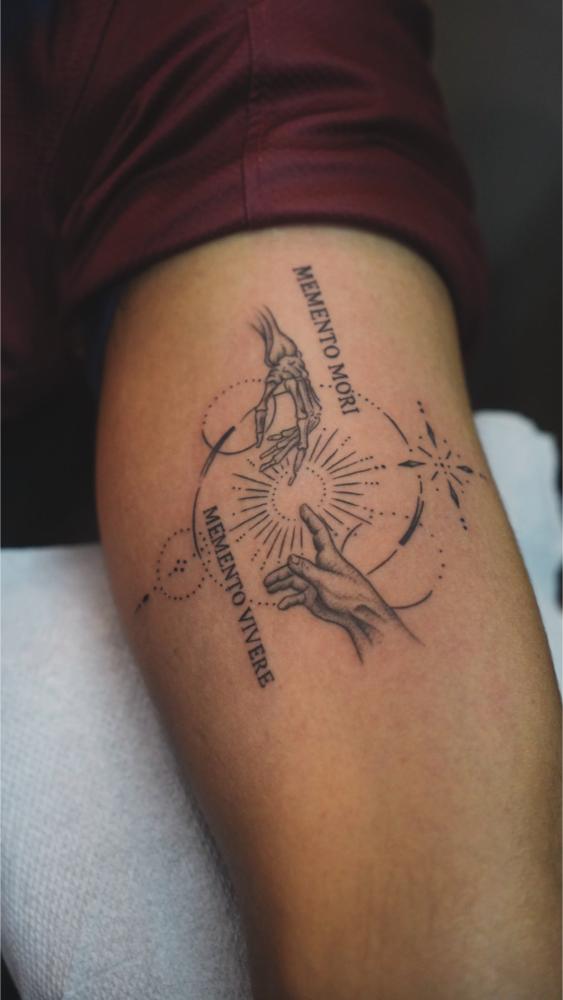 Line tattoo, Screamzonetattoo tattoo studio in Mumbai