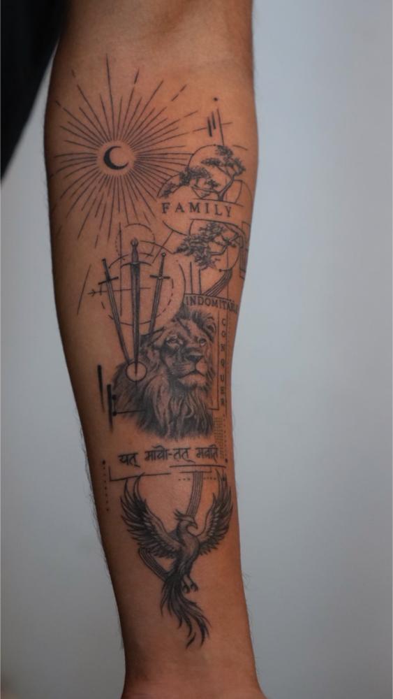 Lion realism tattoo, tattoo artist in Chembur