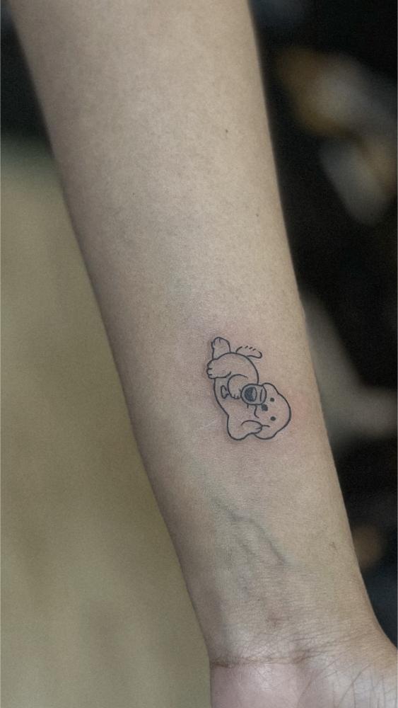 Pet Dog Small tattoo, Screamzonetattoo tattoo studio in Mumbai