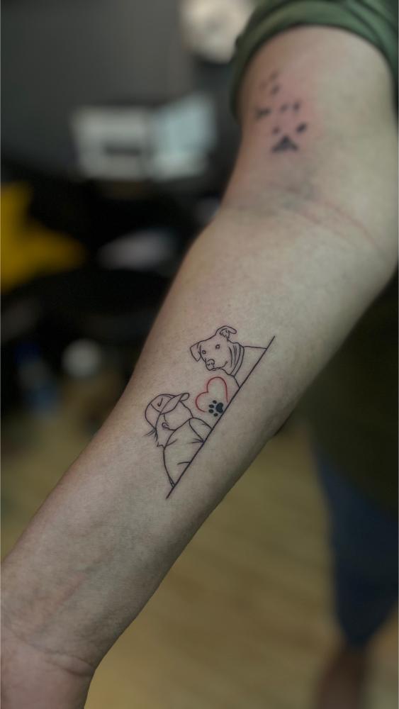 Pet Ine Dog tattoo, Screamzonetattoo tattoo studio in Mumbai