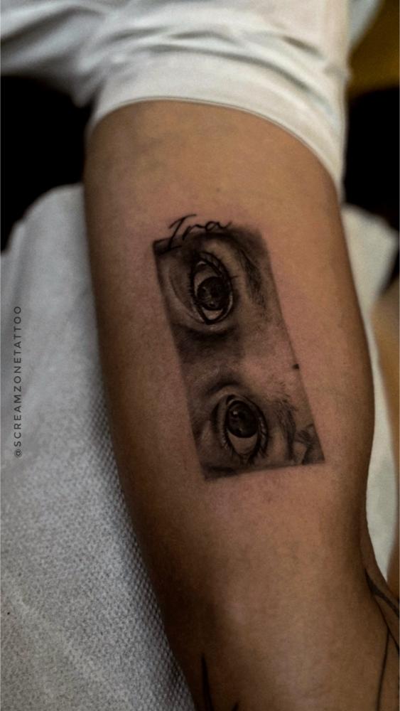 Portrait Eyes tattoo, Screamzonetattoo tattoo studio in Mumbai