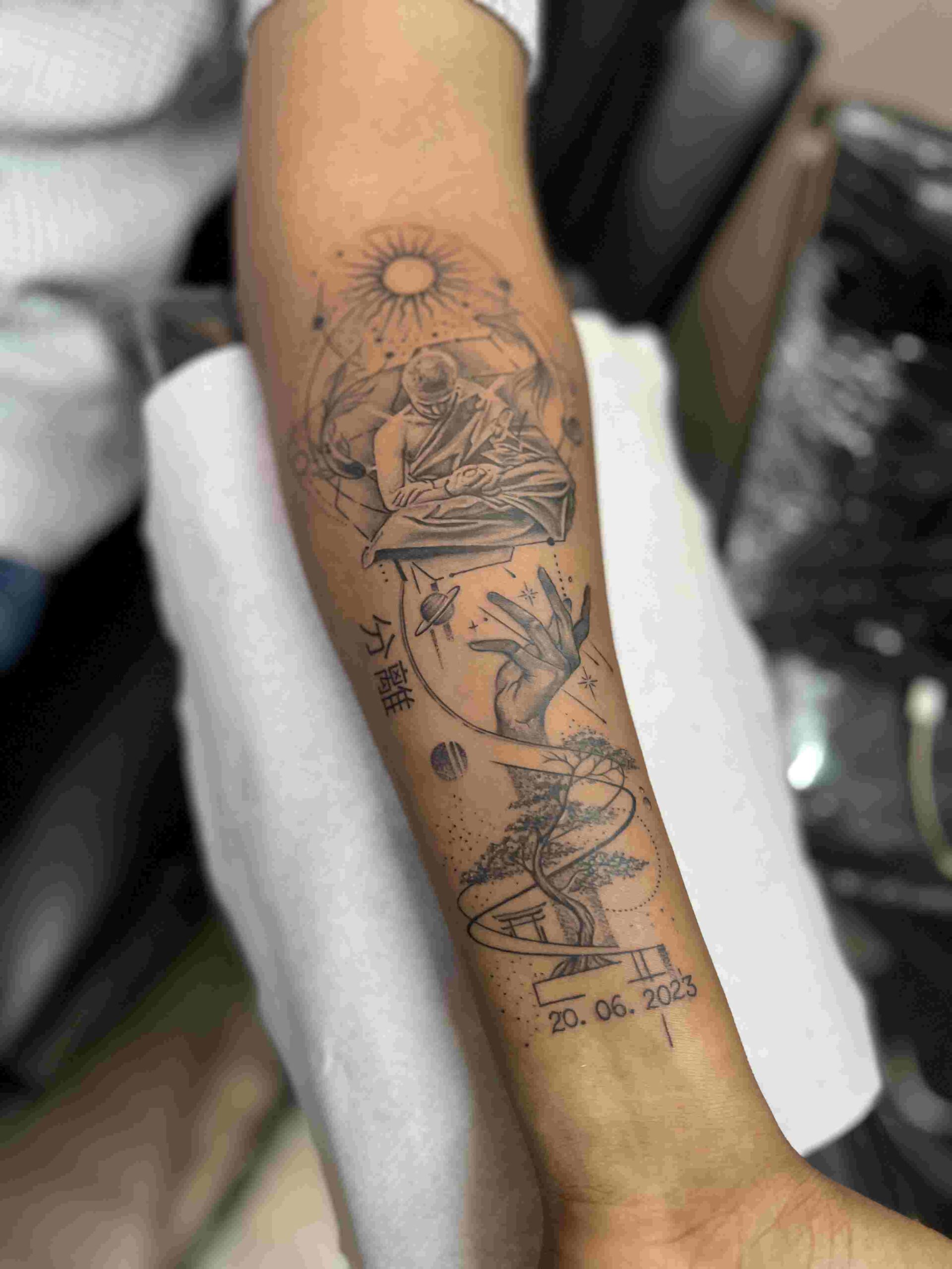 Custom tattoo at tattoo shop in Chembur