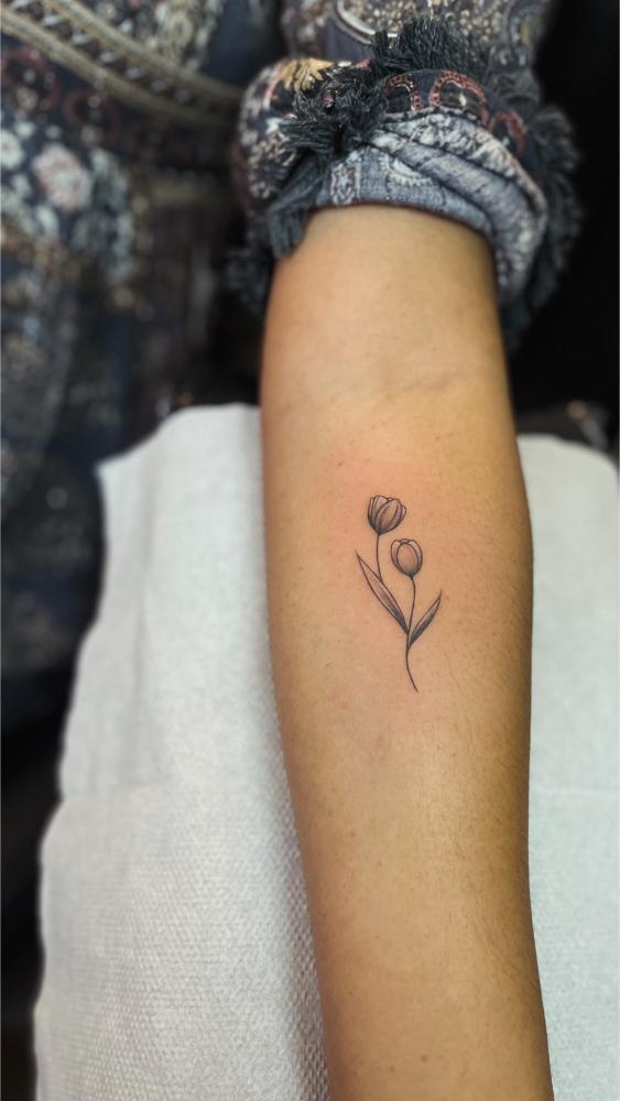 Small Flower tattoo, Screamzonetattoo tattoo studio in Mumbai