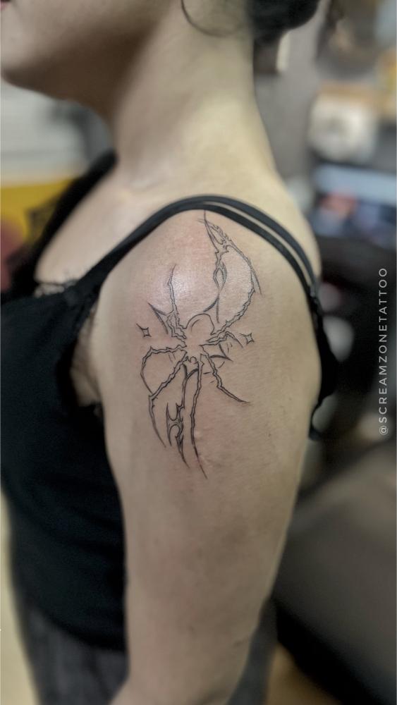 Spider tattoo, Screamzonetattoo tattoo studio in Mumbai