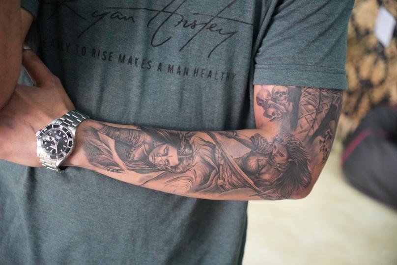 Spiritual portrait cover-up tattoo, Screamzonetattoo Ghatkopar