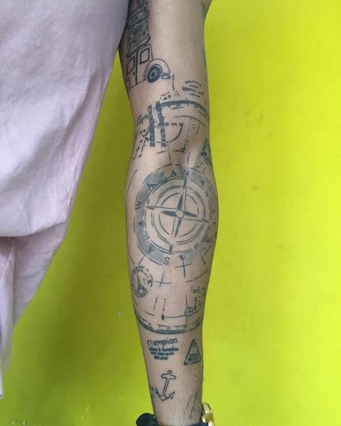 Travel tattoo, Screamzonetattoo tattoo studio in Mumbai