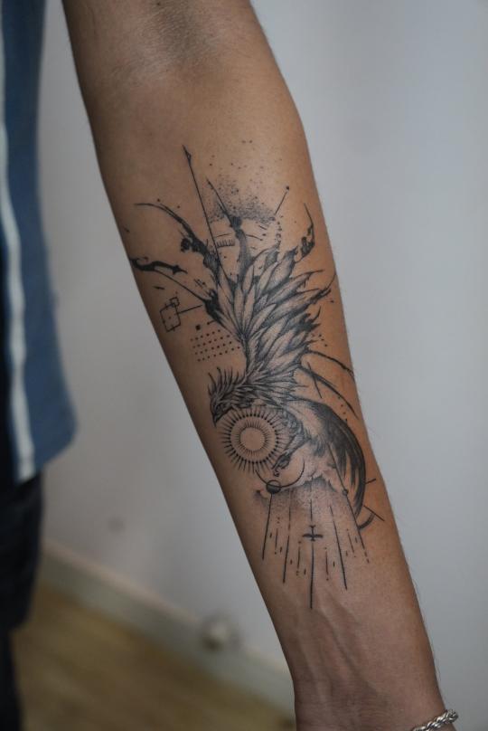 Realistic eagle tattoo crafted at a leading tattoo studio in Mumbai