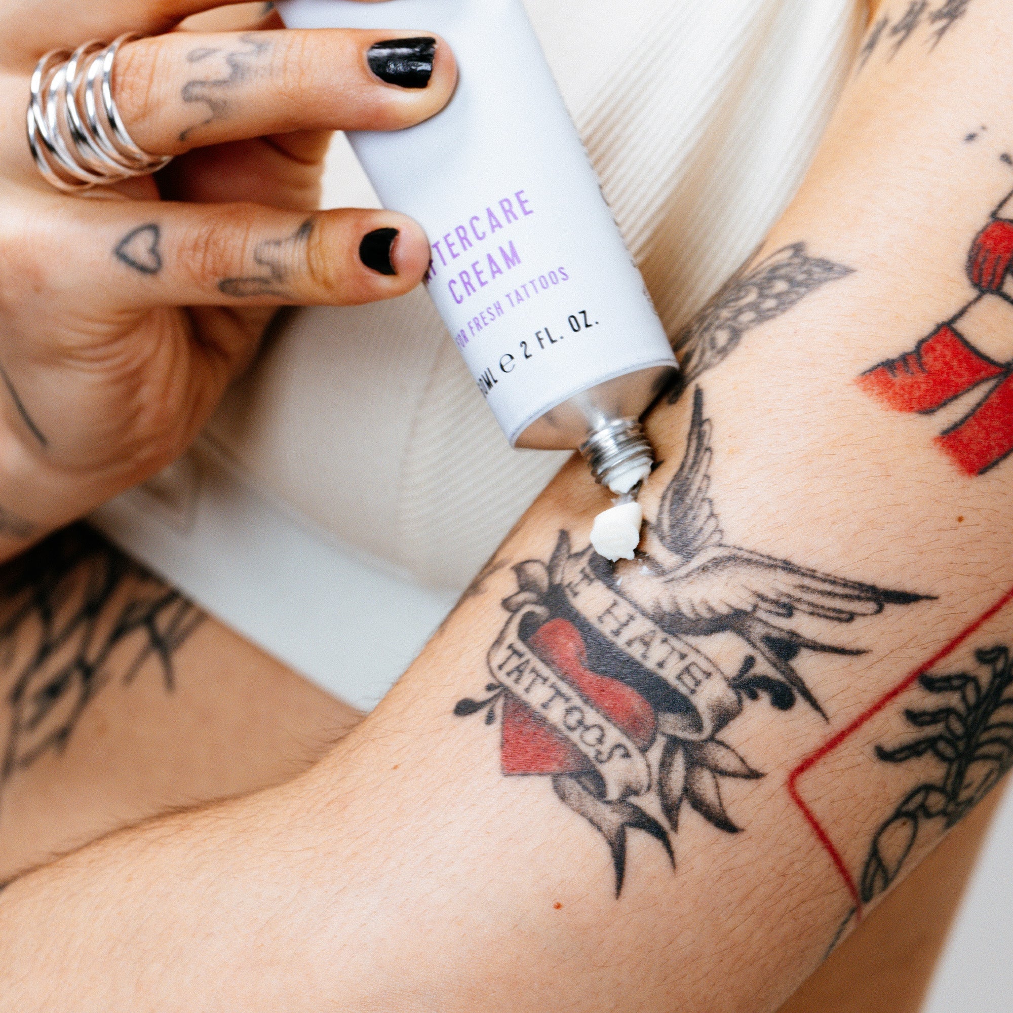 Aftercare instructions for tattoo clients in the tattoo artist course