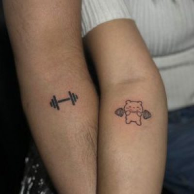 couple tattoo minimal at ghatkopar tattoo studio screamzonetattoo -best tattoo shop in ghatkopar